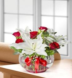 Fanusta lilyum ve güller